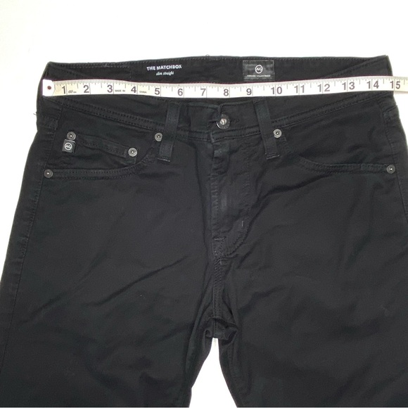 AG Adriano Goldschmied The Matchbox Slim Straight Black Jean Size 29 - Picture 10 of 13